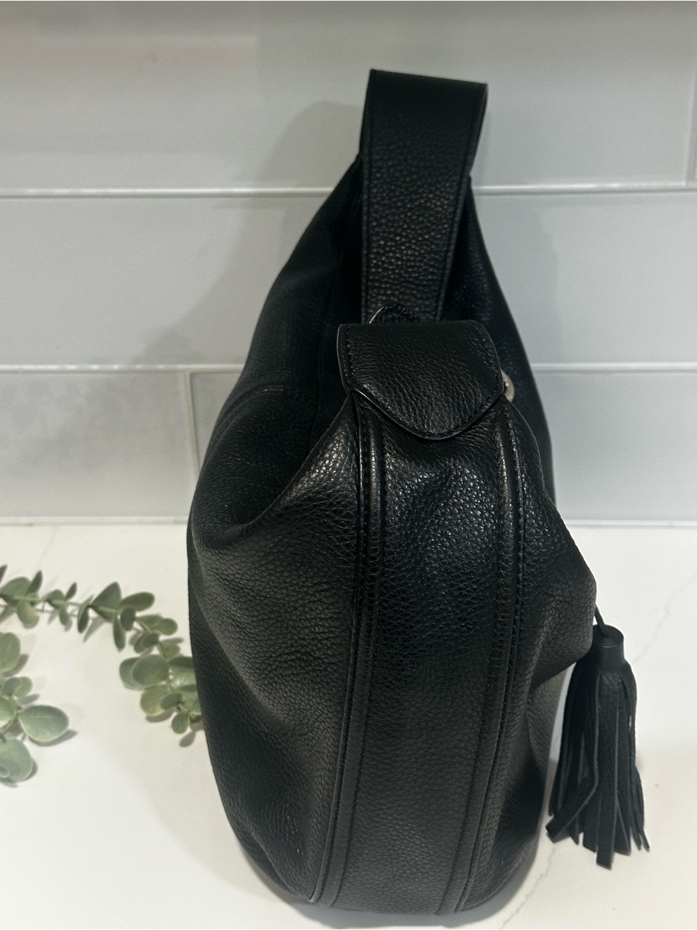 Coach Avery Vintage Black Pebbled Leather Hobo Shoulder Bag Purse Handbag - Picture 4 of 13
